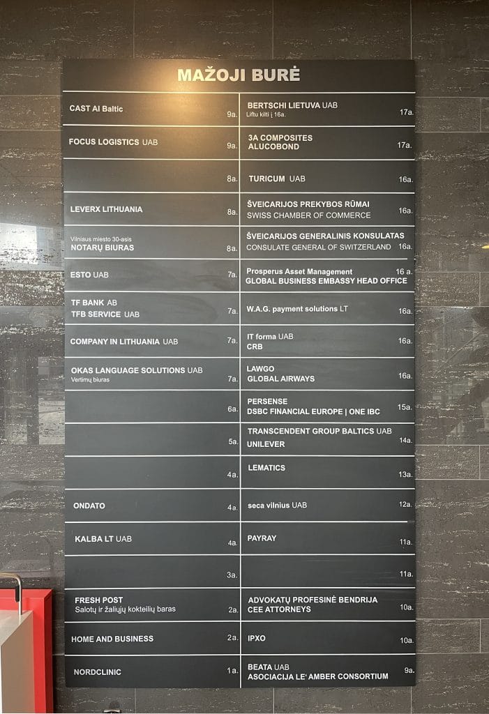 Company in Lithuania office